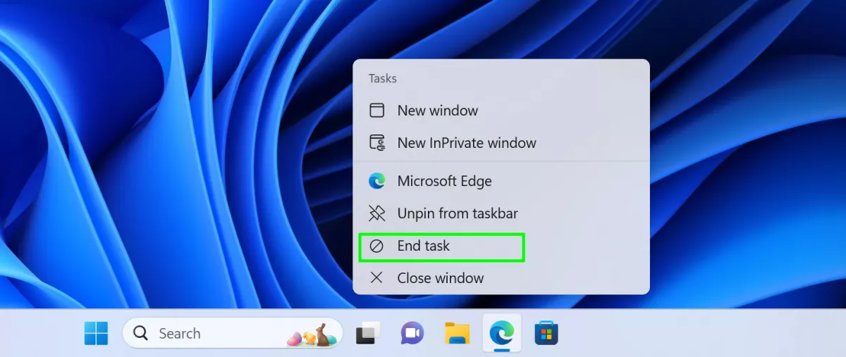 Τα Windows 11 θα επιτρέπουν την αναγκαστική έξοδο από εφαρμογές απευθείας από τη taskbar