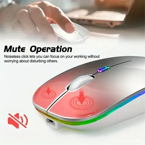 Περισσότερες πληροφορίες για "Wireless Gaming Mouse, USB Rechargeable Mice Silent Backlit Ergonomic For Laptop PC."