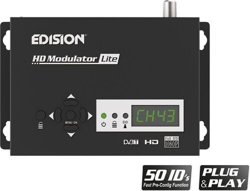 Περισσότερες πληροφορίες για "Edision HDMI Lite Modulator (Διαμορφωτής) DVB-T MPEG4 1080p Full HD"