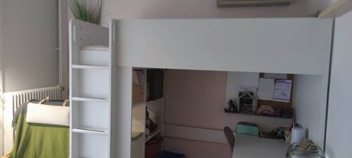 Περισσότερες πληροφορίες για "SMASTAD ΙΚΕΑ παιδικό κρεβάτι σοφίτα με γραφείο/3 συρτάρια, 90x200 cm"