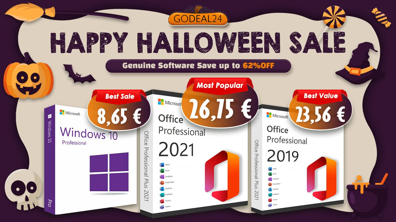 Halloween έκπληξη! Χωρίς επιπλέον κόστος, με 26,75€ μπορείτε να αποκτήσετε ένα Lifetime κλειδί Office 2021 Pro!