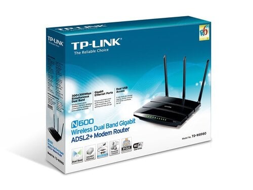 Περισσότερες πληροφορίες για "TP-LINK modem router N600 Ασύρματο Dual Band Gigabit ADSL2+ (μοντέλο TD-W8980)"