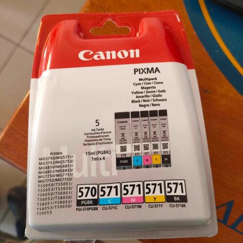 Περισσότερες πληροφορίες για "Canon PGI-570/CLI-571 Πακέτο 4 Μελανιών Εκτυπωτή InkJet Κίτρινο / Κυανό / Ματζέντα / Μαύρο"