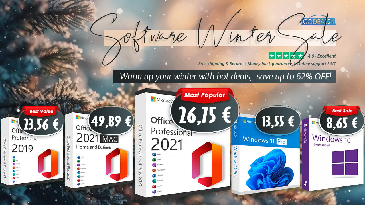 Το Office 2021 Pro με lifetime άδεια με κόστος μόνο 26,75€ και τα Windows 11 Pro με 13,65€. Προσφορά για περιορισμένο χρόνο
