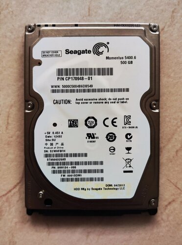 Περισσότερες πληροφορίες για "SEAGATE MOMENTUS 5400.6 500GB"