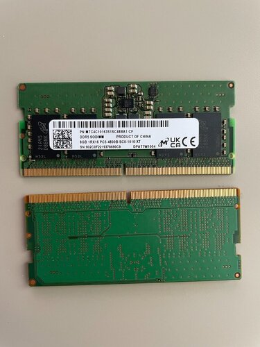 Περισσότερες πληροφορίες για "Μνήμη RAM Micron SODIMM 16GB (2x8GB)  DDR5 4800ΜΗΖ για λάπτοπ"