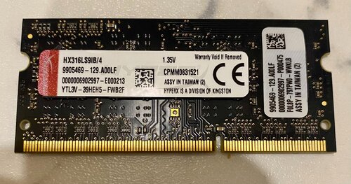 Περισσότερες πληροφορίες για "HyperX Impact SODIMM - 4GB Module - DDR3 1600MT/s CL9"