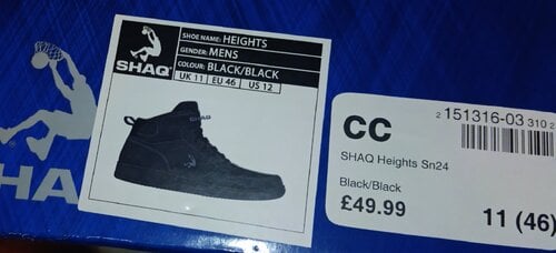 Περισσότερες πληροφορίες για "Παπούτσια (αθλητικά/μπάσκετ) SHAQ Heights 46 νούμερο EU (11 UK - 12 US)"