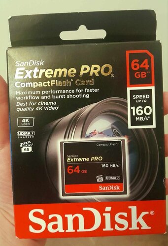 Περισσότερες πληροφορίες για "SanDisk Extreme Pro CampactFlash Card 64GB"