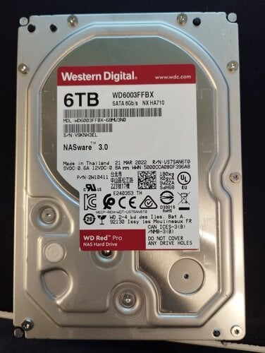 Περισσότερες πληροφορίες για "Western Digital RED PRO 6 TB NAS 3.0"