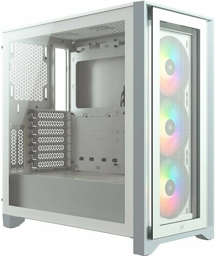 Περισσότερες πληροφορίες για "Corsair iCUE 4000X RGB Gaming Midi Tower με 3x case fans, συν 1x Corsair iCUE SP120 RGB Elite Perfor"