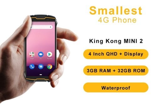 Περισσότερες πληροφορίες για "Smartphone Cubot KING KONG MINI 2 4G 3GB 32GB 4""