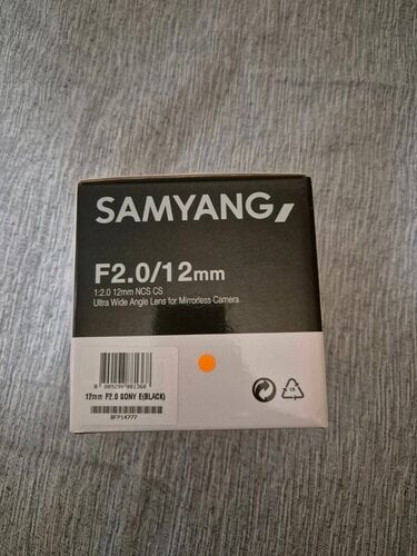 Περισσότερες πληροφορίες για "Samyang 12MM F2.0 Sony emount"