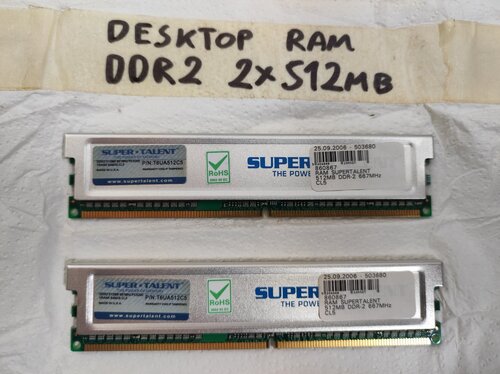 Περισσότερες πληροφορίες για "DDR2 DESKTOP RAM 2x512MB (667MHz)"