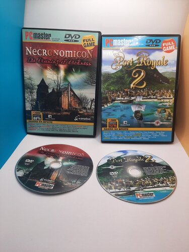 Περισσότερες πληροφορίες για "2 τεμαχια πακετο Necronomicon: The Dawn of Darkness , Port Royale 2 PC GAME ( Παιχνιδι υπολογιστη )"