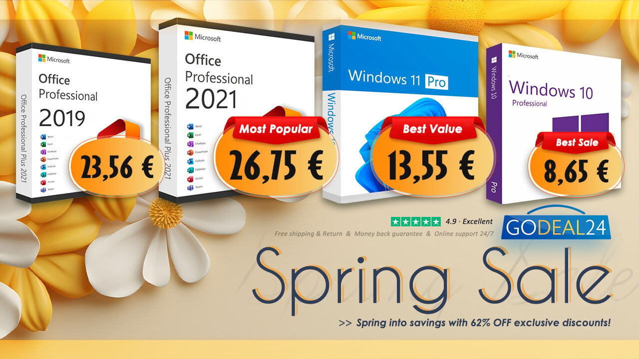 Περισσότερες πληροφορίες για "Με 26.75€, το MS Office 2021 Professional Plus μπορεί να γίνει δικό σας μέσω του Godeal24 Spring Sale!"