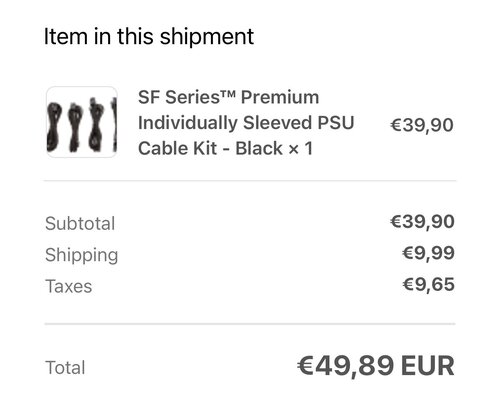 Περισσότερες πληροφορίες για "SF Series™ Premium Individually Sleeved PSU Cable Kit"