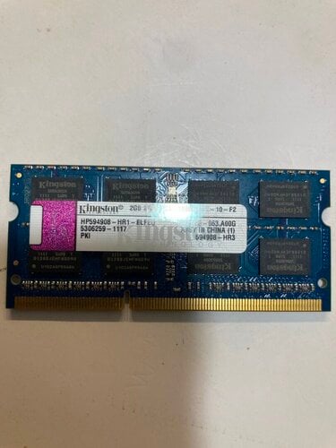 Περισσότερες πληροφορίες για "Kingston HP594908-HR1-ELFE 2GB PC3-10600S-9-10-F2 DDR3-1333Mhz SODIMM Laptop RAM"