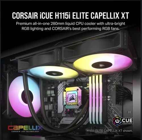 Περισσότερες πληροφορίες για "Corsair iCUE H115i Elite Capellix XT"