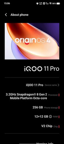 Περισσότερες πληροφορίες για "Vivo iqoo 11 pro 12/256"