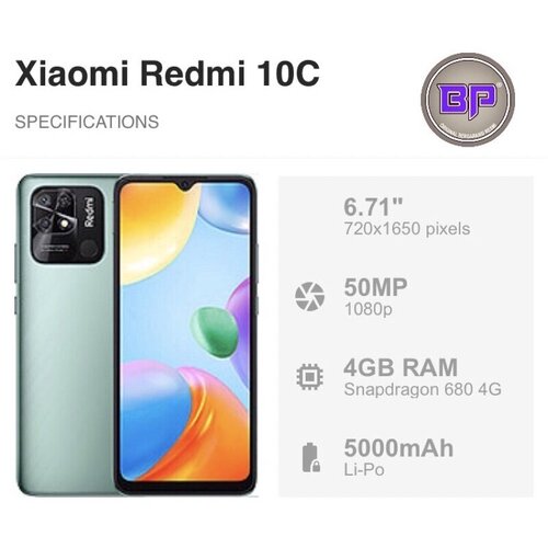Περισσότερες πληροφορίες για "Xiaomi Redmi 10C NFC 64GB με δώρο tempered glass και εγγύηση από το Ελληνικό κατάστημα"