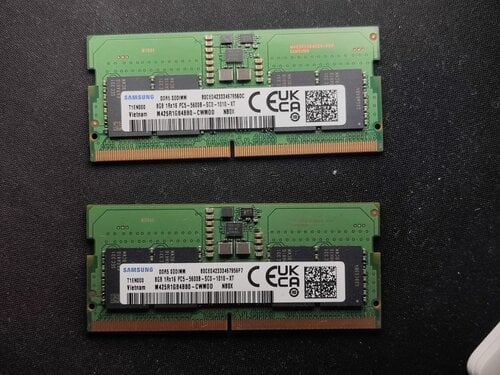 Περισσότερες πληροφορίες για "Samsung 16GB DDR5 SO-DIMM RAM (2x8GB) 5600MHz"