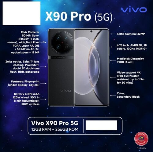Περισσότερες πληροφορίες για "ΝΑΥΑΡΧΙΔΑ!! Vivo X90 Pro 5G Dual SIM (12GB/256GB) σφραγισμένο, εγγύηση, τιμολόγιο αλυσίδας + ΔΩΡΑ!!!"