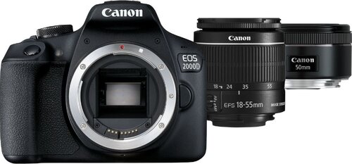 Περισσότερες πληροφορίες για "Canon EOS 2000D + 18-55 IS Kit + Canon EF 50 mm + 16gb SD Card + Θήκη Μεταφοράς"