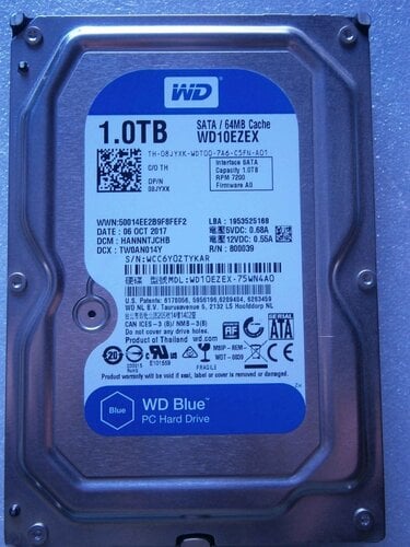 Περισσότερες πληροφορίες για "2 HDD Western Digital 1TB blue caviar 3,5""