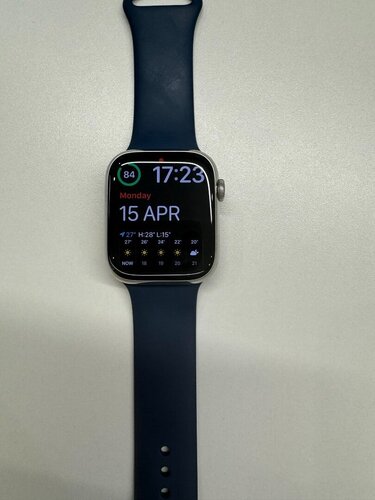 Περισσότερες πληροφορίες για "Apple Watch Series 9 45mm Stainless Steel GPS+Cellular Silver Sport Band"