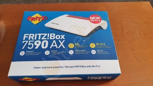Περισσότερες πληροφορίες για "AVM FRITZ!Box 7590 AX V2 VDSL2 Ασύρματο Modem Router Wi‑Fi 6 με 4 Θύρες Gigabit Eth 5χρόνια Εγγύηση"