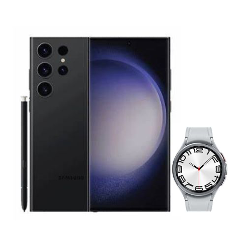 Περισσότερες πληροφορίες για "Samsung Galaxy S23 Ultra (Μαύρο/256 GB)+galaxy watch 6 classic silver"