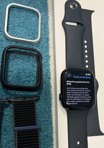 Περισσότερες πληροφορίες για "Apple Watch Series 7 45mm black + EXTRAS"