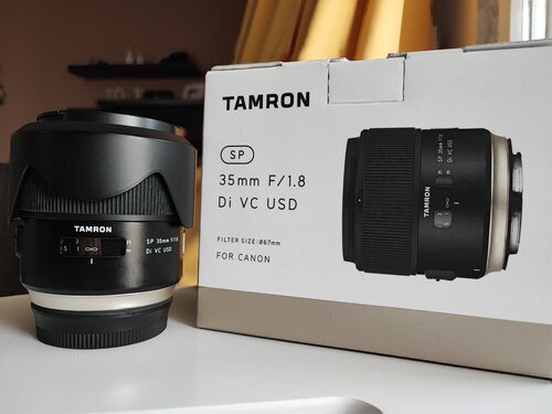Περισσότερες πληροφορίες για "Tamron Full Frame Φωτογραφικός Φακός SP 35mm f/1.8 Di VC USD Wide Angle για Canon EF Mount Black"