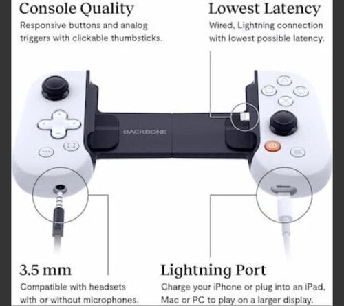 Περισσότερες πληροφορίες για "IPHONE Backbone One Gamepad Ps5 licensed  Lightning"