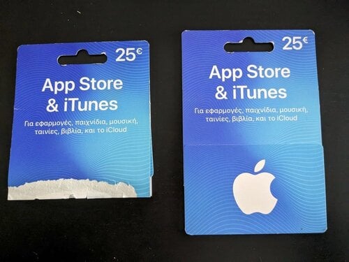 Περισσότερες πληροφορίες για "Δύο κάρτες App Store & iTunes"