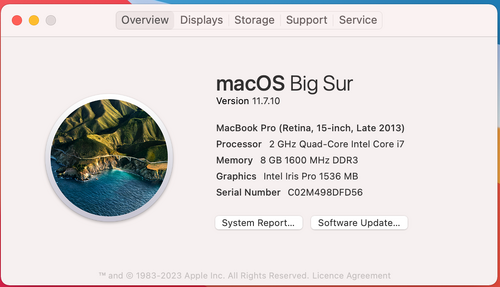 Περισσότερες πληροφορίες για "Macbook Pro Retina 15""