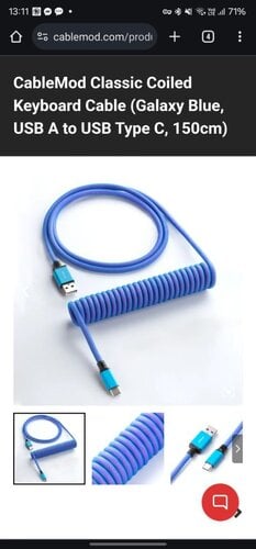 Περισσότερες πληροφορίες για "CableMod Classic Coiled Keyboard Cable (Galaxy Blue, USB A to USB Type C, 150cm)"