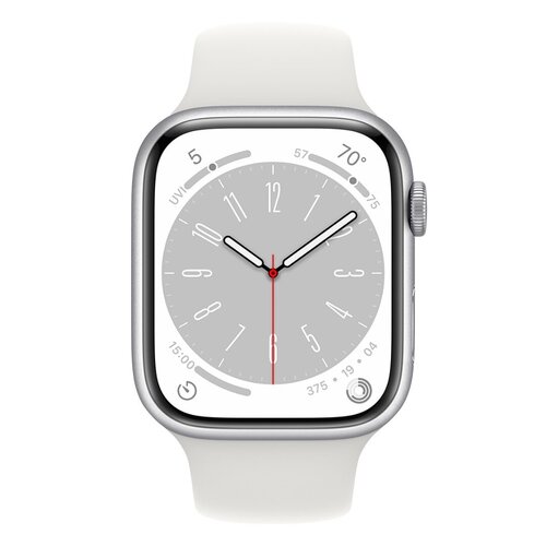 Περισσότερες πληροφορίες για "Apple Watch Series 8 45mm Silver Aluminium White Sport Band"