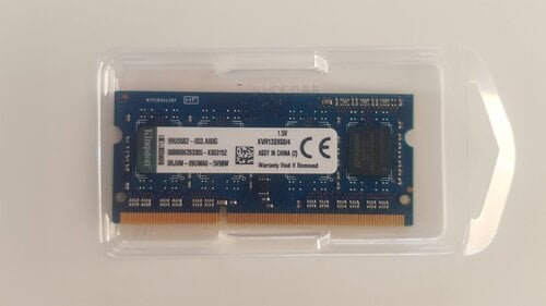 Περισσότερες πληροφορίες για "Kingston PC3-10600 (DDR3-1333) 4 GB SO-DIMM 1333 MHz PC3-10600 DDR3 SDRAM Memory"