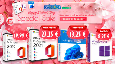 Ημέρα της Μητέρας στο Godeal24: Αποκτήστε το Office 2021 Pro Lifetime με μόλις 27,25€!