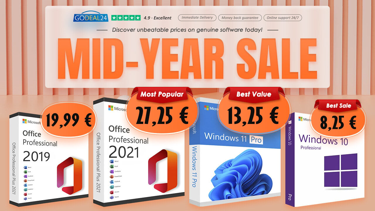 Περισσότερες πληροφορίες για "MS Office 2021 Pro από 17,25€ ανά υπολογιστή! Η καλύτερη Mid-Year έκπτωση αυτή τη στιγμή!"