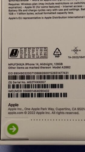 Περισσότερες πληροφορίες για "Apple iPhone 14 (Μαύρο/128 GB)"