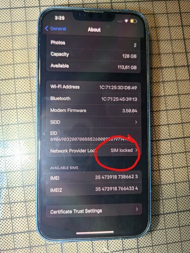 Περισσότερες πληροφορίες για "IPhone 13 128GB SIM LOCKED/Ανταλλακτικά"