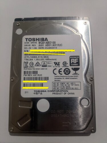 Περισσότερες πληροφορίες για "[ΕΠΩΛΗΘΗ]  Toshiba 1TB 2.5" SATA 3.0 - 100% Υγεία - ΔΩΡΕΑΝ ΑΠΟΣΤΟΛΗ"