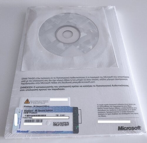 Περισσότερες πληροφορίες για "Windows 98SE (Second Edition) Ελληνικά σφραγισμένα και με δισκέτα εκκίνησης,"
