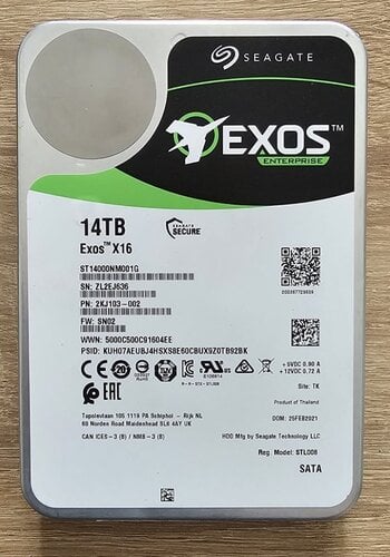 Περισσότερες πληροφορίες για "Seagate Exos X16 14TB"