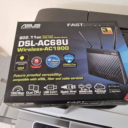 Περισσότερες πληροφορίες για "ASUS MODEM-ROUTER AC1900 AC68U"