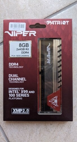 Περισσότερες πληροφορίες για "Patriot Memory Viper Elite 8GB (2x4GB) DDR4 PVE48G240C5KRD (8 GB/DDR4/2400MHz)"