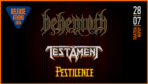 Περισσότερες πληροφορίες για "Release Athens (Behemoth - Testament - Pestilence)"